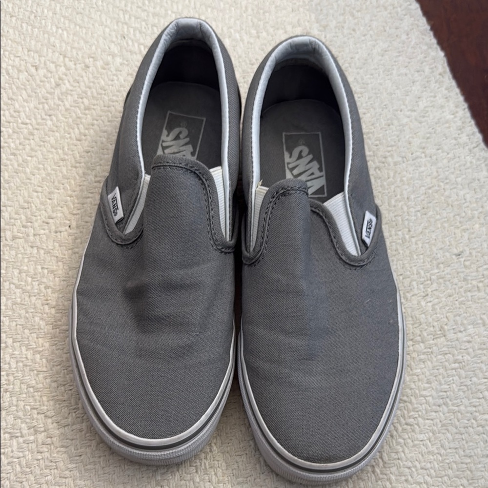Vans Gray Slip-On Sneakers - Great Condition (worn only a couple times)